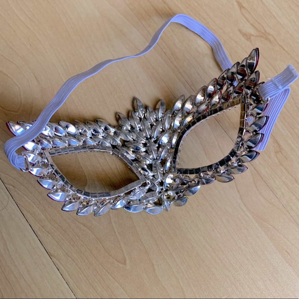 Bejeweled Crystal Rainbow Masquerade Mask for Halloween - Picture 2 of 3